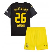 Stroje piłkarskie Borussia Dortmund Julian Ryerson #26 Koszulka Wyjazdowej dla dzieci 2024-25 Krótki Rękaw (+ szorty)